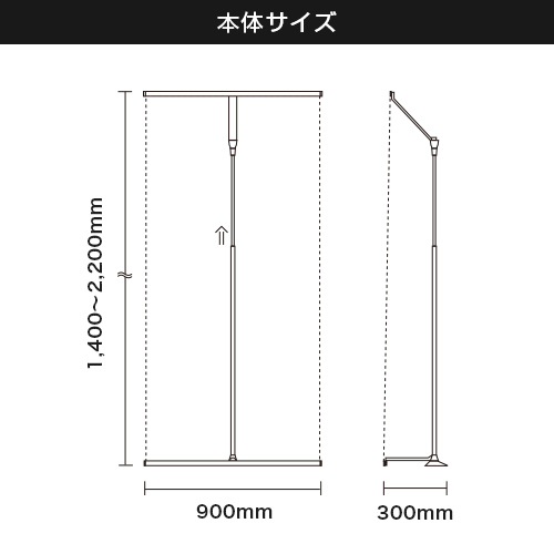 ブルーバナーSS90 (900mm幅) 本体サイズ