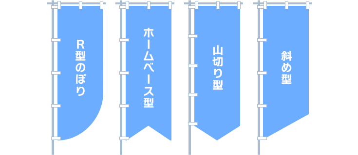 のぼり旗の形状一覧