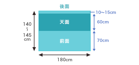 前掛け型テーブルクロス サイズ